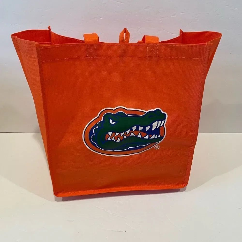 Orange Tote Bag with Blue F Logo